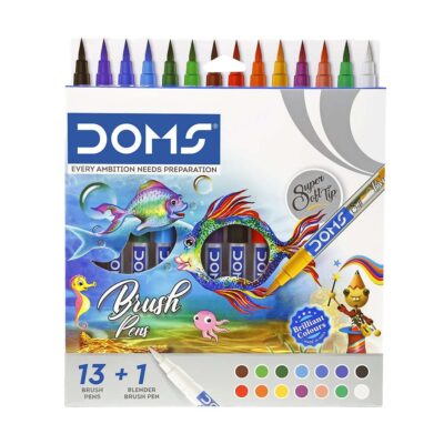 DOMS 14 Shades Brush Pen Box Pack | Super Soft Tip With Bri…