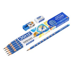 Alternative view of DOMS Groove HB/2 Super Dark Graphite Pencil Box | Pack of 10 pencils , 1 sharpener , 1 eraser