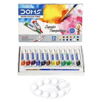 Doms Non-Toxic Water Colour Tube Set in Cardboard Box (12 A…