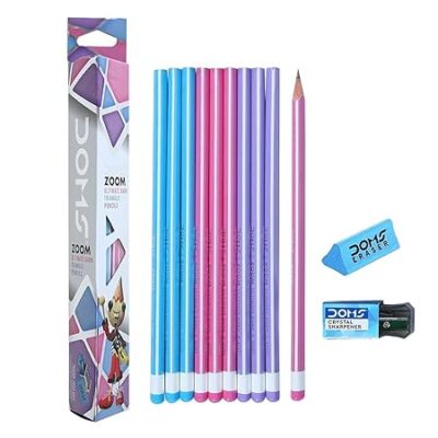 Doms Zoom Ultimate Dark Pencil Box Pack | Triangular Shape …
