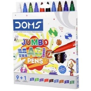 Doms Jumbo Magic Sketch Pens| 9 Magic Colour Pens+1 Colour Changer Pen - Multicolor