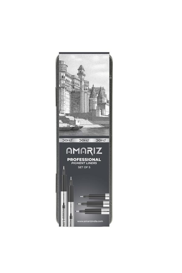 AMARIZ Doms Pigment Fine Point Liner Set Of 5, Black - Image 3