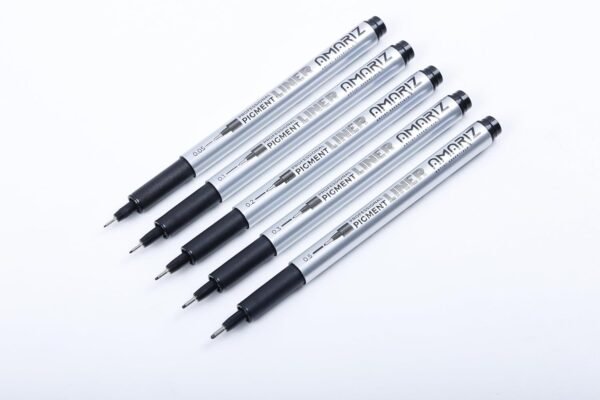 AMARIZ Doms Pigment Fine Point Liner Set Of 5, Black - Image 4