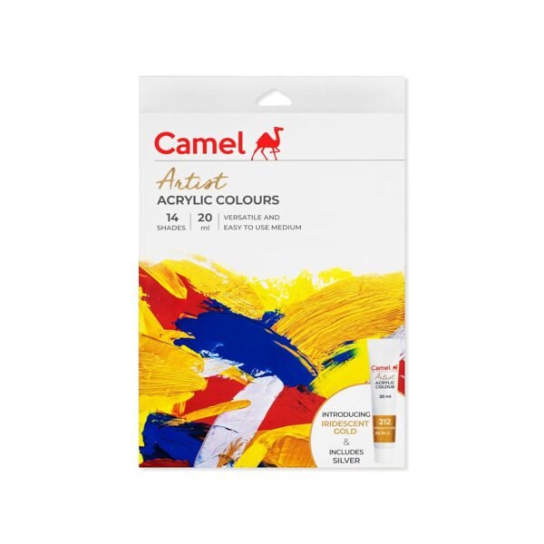 Artist Acrylic Colours 14 Shades x 20ml - Image 2