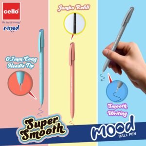 Alternative view of BiC Cello Mood Ball Pen Set | Pack Of 25 Ball Pens | 19 Blue, 4 Black & 2 Red Ink Colour Pens | Smooth Writing Experience | For School And Office Use | Best Pen For Exams