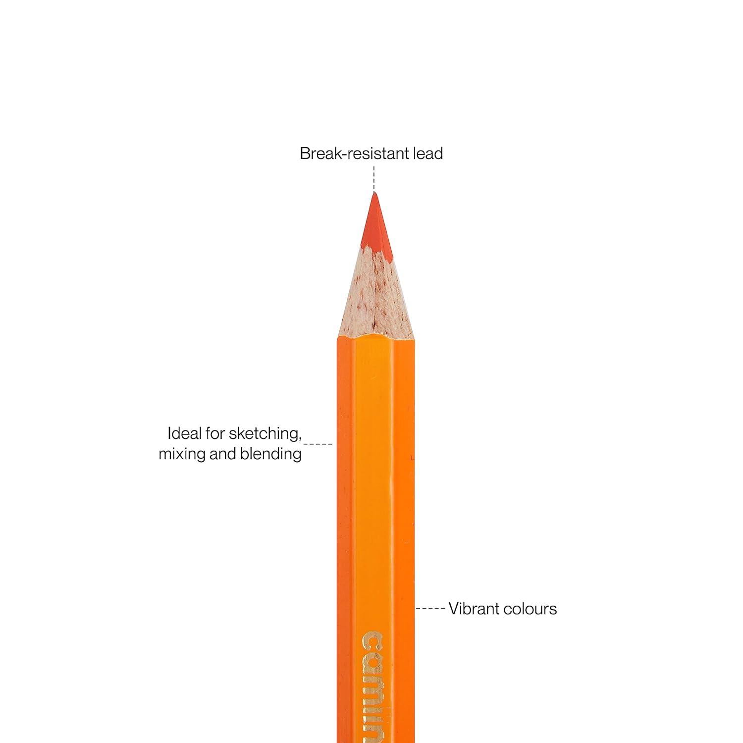 Camel 4193588 Half Size Color Pencil With Sharpener, Assorted, 12 Pieces - Image 4