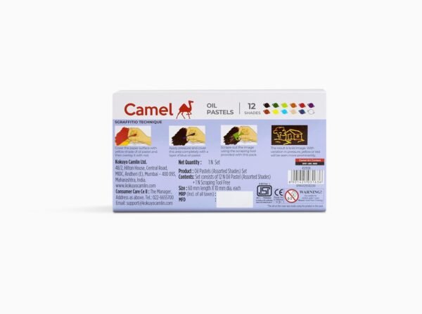Camel 4329538 Oil Pastel, Assorted, 12 Pieces - Image 3