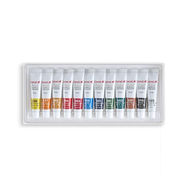 Camel 805721 Kokuyo Acrylic Color Box - 9ml Tubes, 12 Shades - Image 5