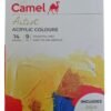 Camel Acrylic Color Box - 9ml Tubes, 14 Shades, including Gold & Deep Magenta Colour