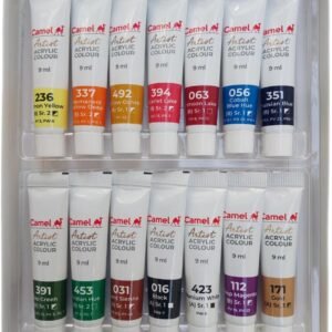 Alternative view of Camel Acrylic Color Box - 9ml Tubes, 14 Shades, including Gold & Deep Magenta Colour
