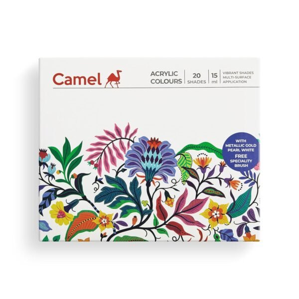 Camel Acrylic Ultra, Pearl and Metallic Colour Set - Pack of 20 shades - Image 7
