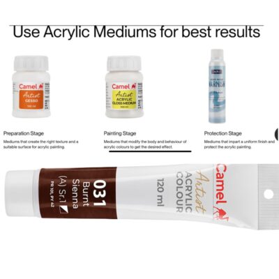 Camel Artist Acrylic Color 120ml Tube (Burnt Sienna 031 S-1)