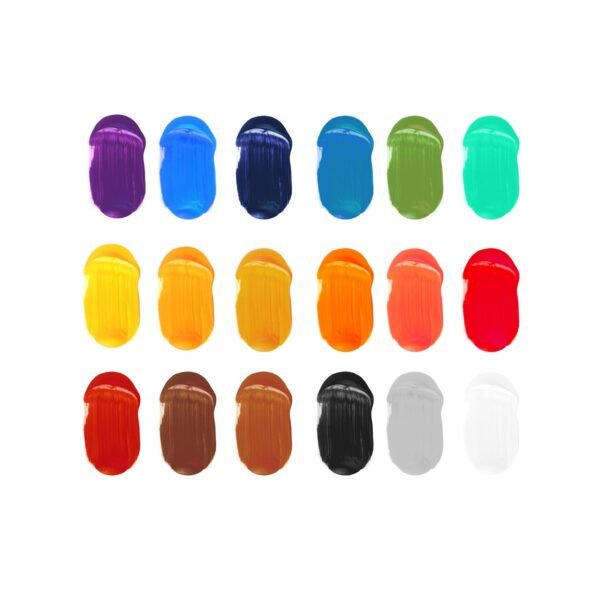 Camel Artist Acrylic colors - 18 Shades, 20ml, Multicolor (811191) - Image 2