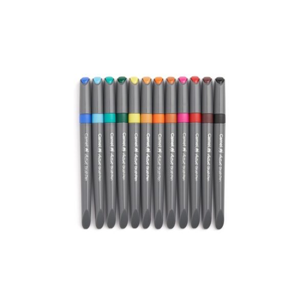 Camel Artist Fine Brush Pen Set - 12 Shades, Assorted - Image 4