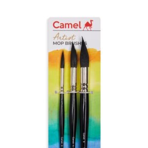 Camel Artist Mop Brush Assorted Pack of 3