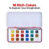 Camel Artist Water Colour Cakes 18 Assorted Shades | Rich Pigments and Vibrant Colors | Ideal for Artists and Hobbyists