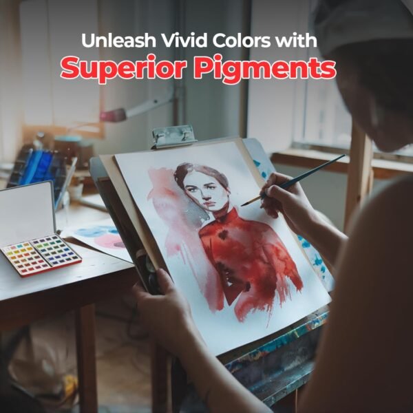 Camel Artist Water Colour Cakes – 48 Assorted Shades | Rich Pigments & Vibrant Colors | Ideal for Artists & Hobbyists - Image 2