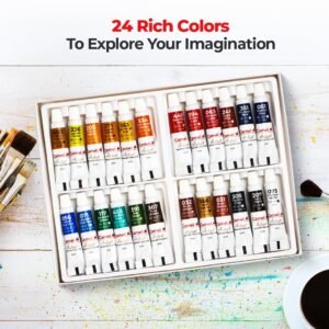 Alternative view of Camel Artist Watercolor Tube - 24 Shades (5ML Each) | Vibrant Pigments for Rich Colors | Quick-Drying & Easy Blending | Perfect for Portraits, Landscapes & Florals | Multisurface Use