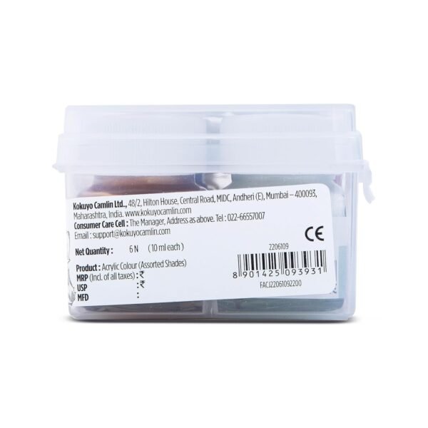 Camel Fabrica Acrylic Metallic Color - 10ml each, 6 Shades