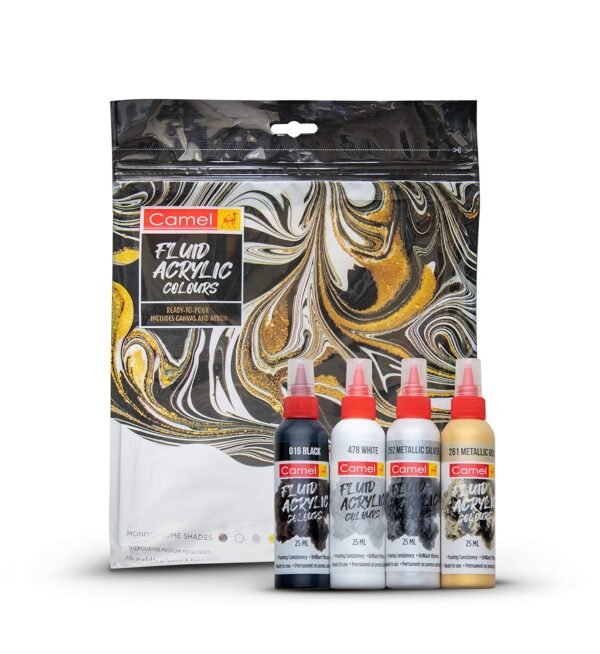 Camel Fluid Acrylic Kit - Monochrome Series - Image 2