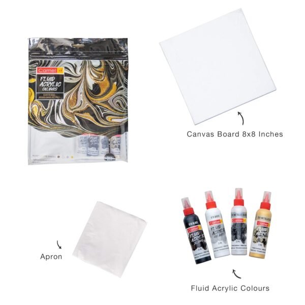 Camel Fluid Acrylic Kit - Monochrome Series - Image 4