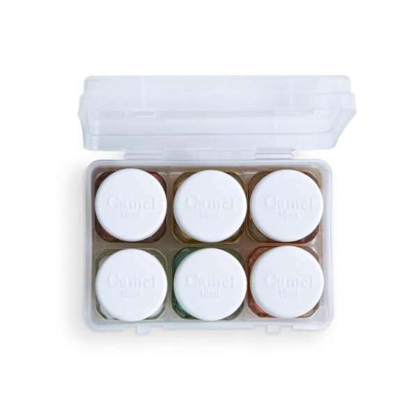 Camel Kokuyo Fabrica Acrylic Pearl Color - 10 ml Each, 6 Shades - Image 3