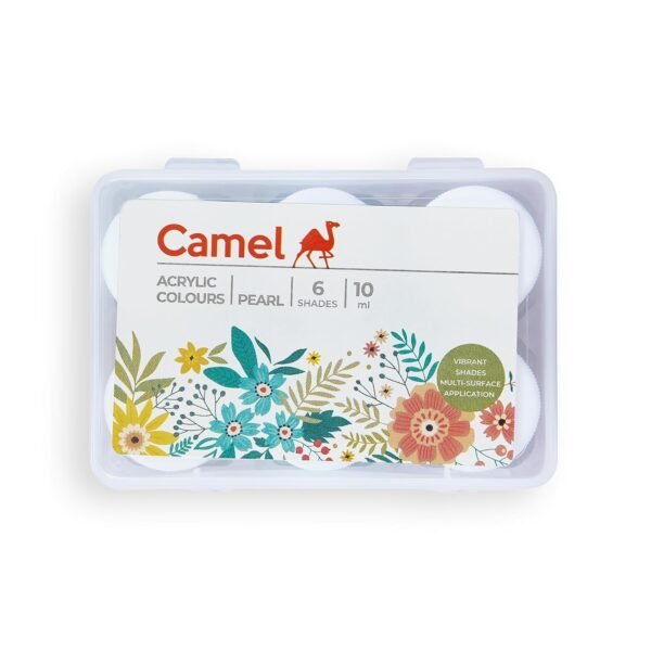 Camel Kokuyo Fabrica Acrylic Pearl Color - 10 ml Each, 6 Shades - Image 6