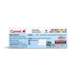 Alternative view of Camel Kokuyo Multicolor Pack Of 18 Shade Bottles 10Ml Each, 1 Palette, 1 Brush