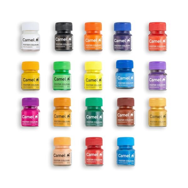 Camel Kokuyo Multicolor Pack Of 18 Shade Bottles 10Ml Each, 1 Palette, 1 Brush - Image 6