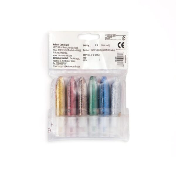 Camel Kokuyo Sparkle Color - 5Ml Each, Multi Finish, 6 Shades - Image 4
