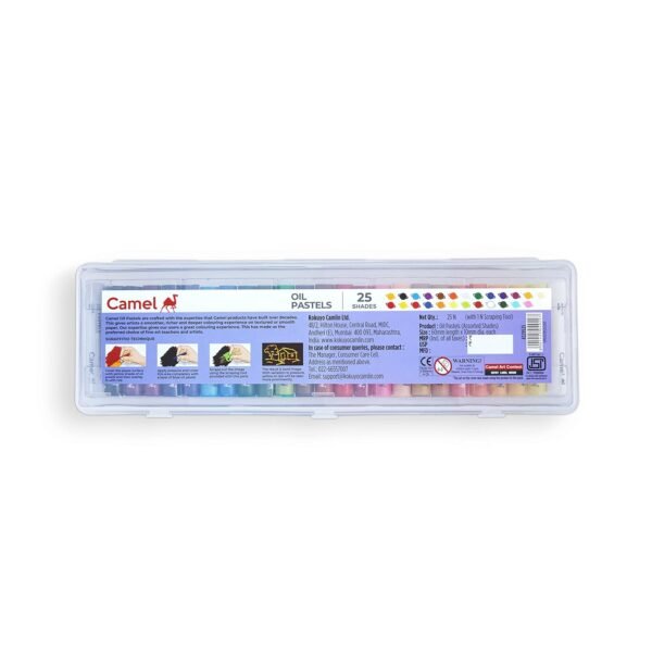 Camel Oil Pastel with Reusable Plastic Box - 25 Shades - Image 2