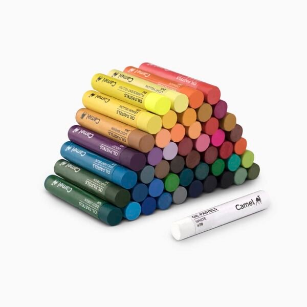 Camel Oil Pastel with Reusable Plastic Box - 50 Shades,Multicolor - Image 2