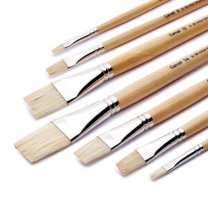 Alternative view of Camel Paint Brush Series 56 - White Bristle Flat, Set of 7