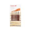 Camel Paint Brush Series 67 - Flat Synthetic Gold, Set of 7