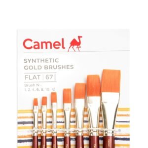 Alternative view of Camel Paint Brush Series 67 - Flat Synthetic Gold, Set of 7