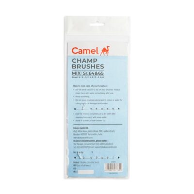 Camel Plastic Champ Brushes Set of 7 | Round and Flat Brush…
