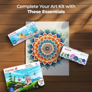Alternative view of Camel Plastic Champ Brushes Set of 7 | Round & Flat Brushes for Water, Poster & Acrylic Colors | Perfect for Kids, Hobbyists & Artists
