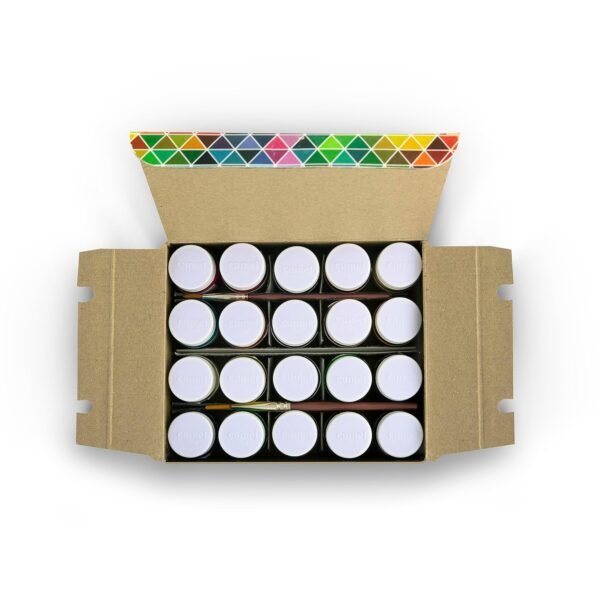 Camel Premium Poster Colour with Brush - 20 Shades (Multicolor) - Image 2