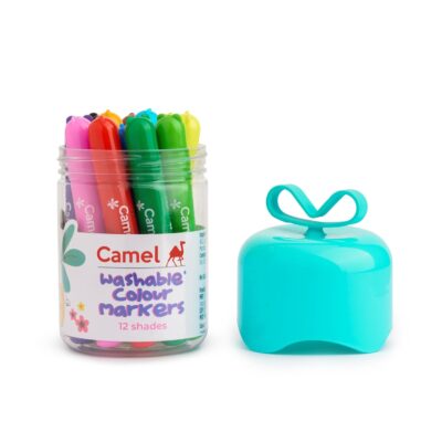 Camel Washable Colour Markers 12 Shades (lid Colour May Var…