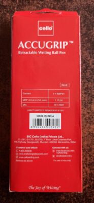 Cello Accugrip Metal Ballpen - Pack of 6 (Blue)