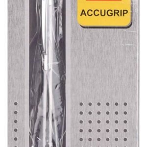 Cello Accugrip Retractable Ball Point Pen (Pack Of 6), Silver, Silver