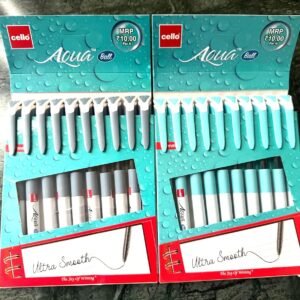 Cello Aqua Ball Pen, Blue & Black Ultra Smooth Writing,