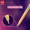 Cello Aura Shine Ball Pen | Blue Ink | Set of 50 Ball Pens | Long Needle Tip and Metallic Body | Best for Students and Professionals| For School and Office use