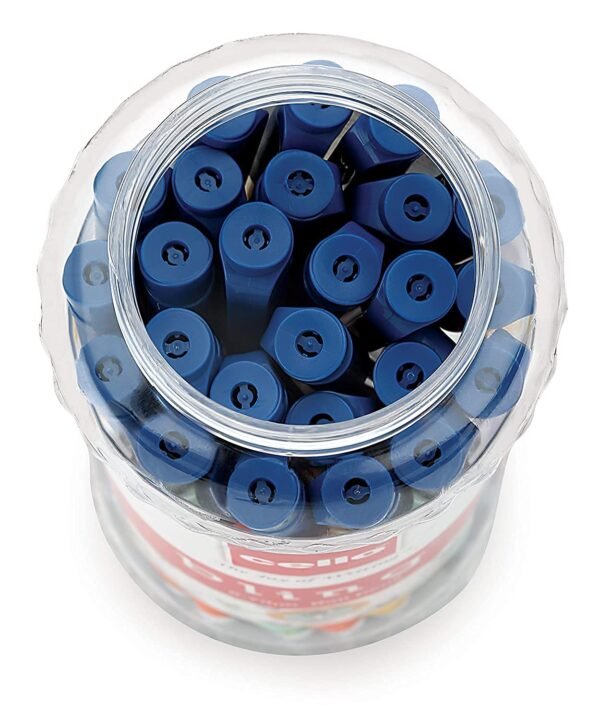 Cello Bling Pastel Ball Pen | Blue Ball Pen | Jar of 25 Units | Best Ball Pens for Smooth Writing | Ball Point Pen Set | Pens for Students | Office Stationery Items | Best pen for Exam - Image 4