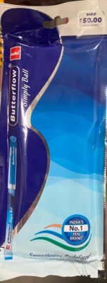 Cello Butterflow Simply Ball Pen (Blue)(count of 5)(pack of…