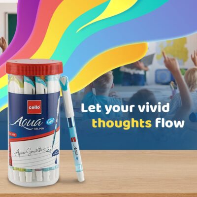 Cello Butterflow Simply Ball Pen and Cello Aqua Blue Gel Pe…