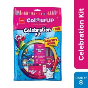 Cello ColourUp Celebration Kit | Colour Set for Kids with Crayons, Sketch Pens, Coloured Pens & Activity Book | Perfect for Kids Gifting & New Year Gift