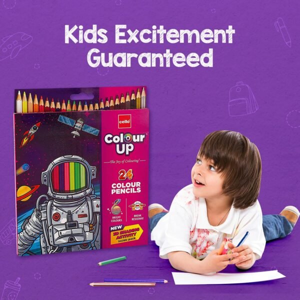 Cello ColourUp Colour Pencils, Multicolored, 24 Color Pencils - Image 8