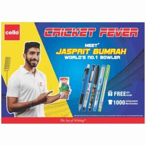 Cello Cricket Fever Stationery Pouch - Black