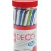 Cello Deco Gel Pen (25 Pens Jar - Blue) | Waterproof Gel Pen Ink For Smudge Free & Smooth Writing Colour Bombs - 10Pc Coloured Ink Gel Pens